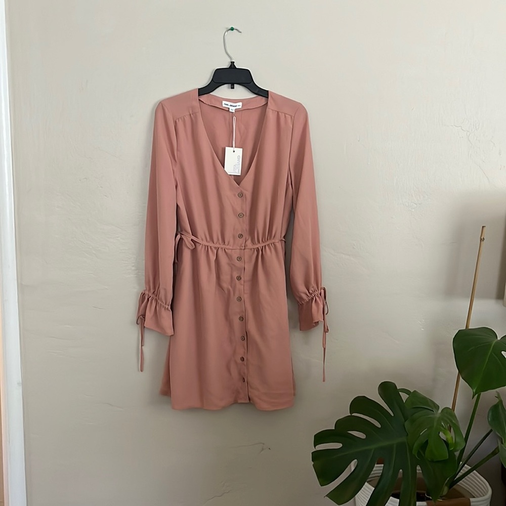 Fika the Brand medium blush button up dress